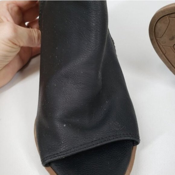 Circus Sam Edelman Kammi Black Peep Toe Ankle Bootie Open back Size 7.5 - Picture 11 of 16